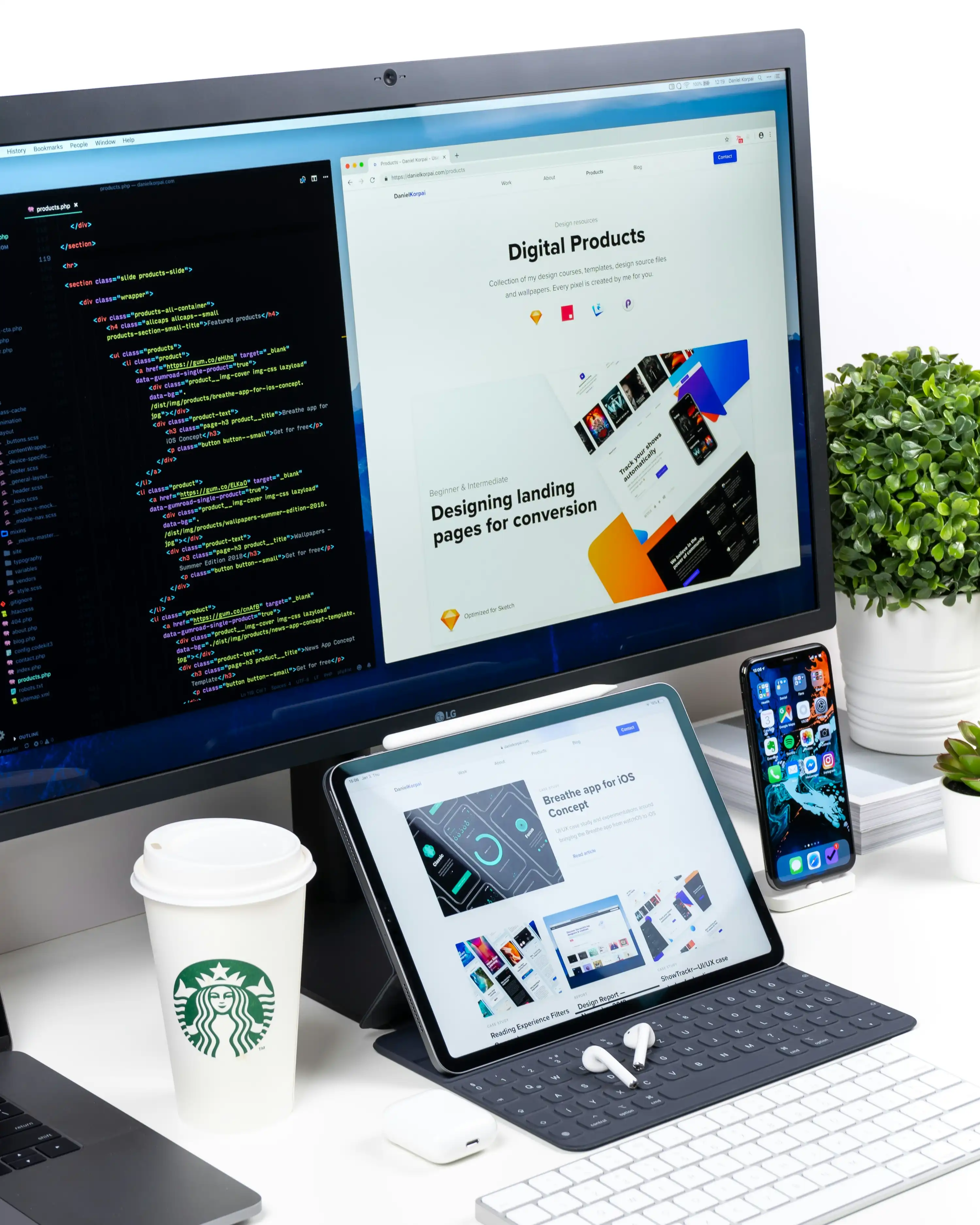VYCEN computer workspace setup for website development and client support in Kenya